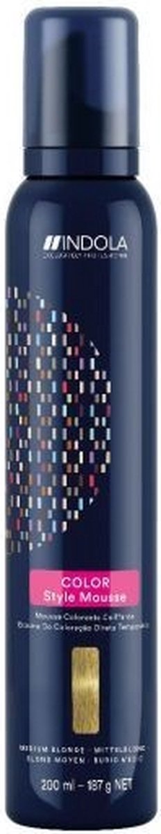 Indola - Color Style Mousse - Medium Blonde - 200ml