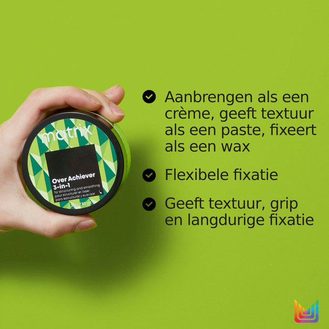 Matrix Styling Over Achiever 3-in-1 - Gel voor een langdurige fixatie - 50 ml