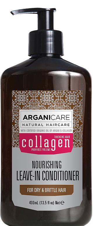Arganicare Nourishing Leave-In Conditioner For Dry & Brittle Hair - Argan & Collagen 400 Ml