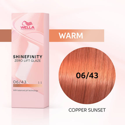 Wella Professionals - Shinefinity Zero Lift Glaze - 06/43 Copper Sunset - 60ml