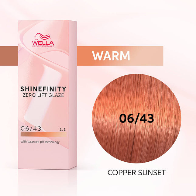 Wella Professionals - Shinefinity Zero Lift Glaze - 06/43 Copper Sunset - 60ml