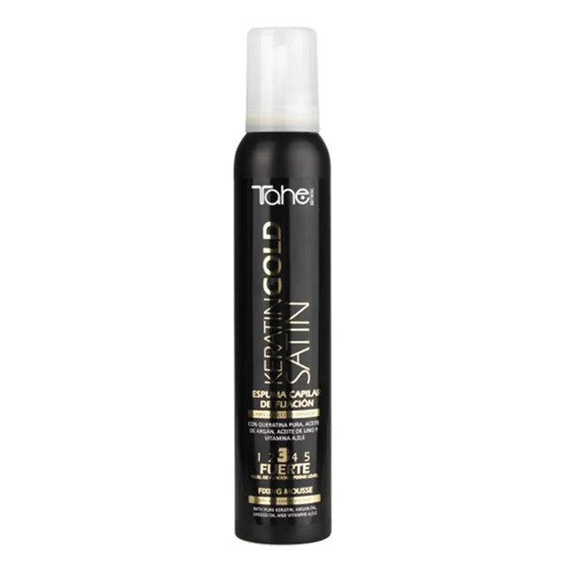 Tahe Keratin Gold Satin Fixing Mousse Strong