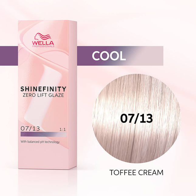 Wella Professionals - Shinefinity Zero Lift Glaze - 07/13 Toffee Cream - 60ml