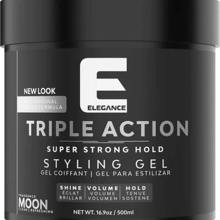 Elegance Triple Action Hair Styling Gel - Moon Fragrance 250Ml