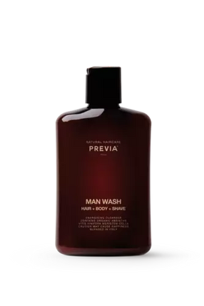 Previa Natural Haircare Gel Man Man Wash Hair + Body + Shave 250ml