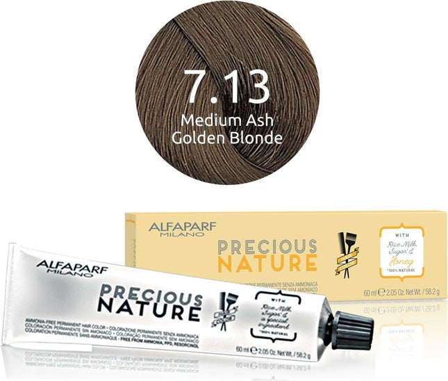 Alfaparf - Precious Nature - Ammonia-Free Permanent Hair Color - 7.13