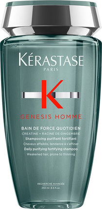 Kérastase Genesis Homme Bain de Force Quotidien - Dagelijkse zuiverende versterkende shampoo tegen uitdunning en haaruitval voor mannen met verzwakt haar - 250ml