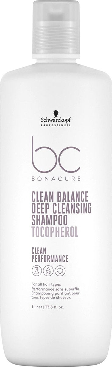 Schwarzkopf Bonacure Clean Balance Deep Cleansing Shampoo 250ml - Normale shampoo vrouwen - Voor Alle haartypes