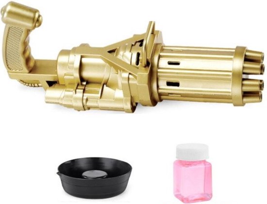 BubbleFun® - Bubble Blaster - Bellenblaas pistool elektrisch - Bellenblaas navulling - Bellenblaasmachine voor kinderen – Bellenblazer – Goud