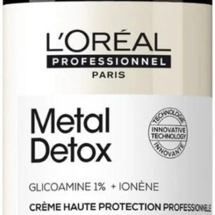 L'Oréal Professionnel Metal Detox Intens beschermende crème - Voor beschadigd golvend tot pluizig haar – Serie Expert – 100ml