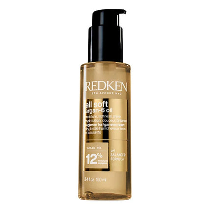 Redken - All Soft Argan-6 Oil Leave-in Haarolie - Voor droog en broos haar - Hydrateert intens, versterkt en geeft glans - 100ml