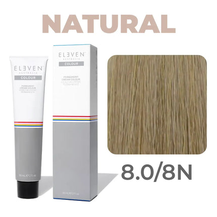 Eleven Colour Permanent Cream Colour 60ml - 8.0 / 8N