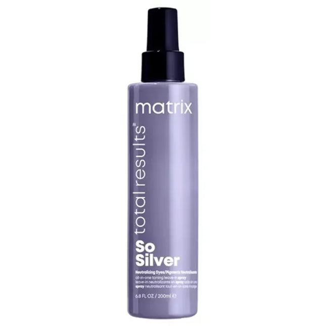 Matrix So Silver All-in-one Toning Leave-in Spray – Neutraliseert warme, gele ondertonen in blond en grijs haar – 200 ml