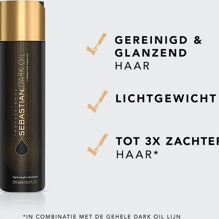Sebastian Professional Dark Oil Shampoo 250 ml - Normale shampoo vrouwen - Voor Alle haartypes
