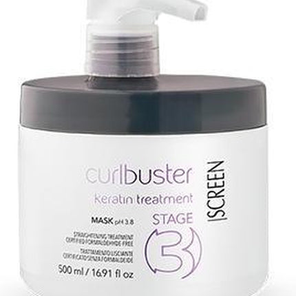 Screen Curlbuster Keratin Treatment Stage 3 Mask - Masker voor het gladmaken van maskers, 500 ml.