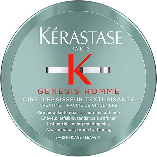 Kérastase Genesis Homme Cire D'épaisseur Texturisante - Vormgevende klei voor mannen met dunner wordend haar - 75ml