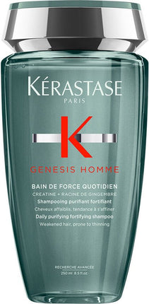 Kérastase Genesis Homme Bain de Force Quotidien - Dagelijkse zuiverende versterkende shampoo tegen uitdunning en haaruitval voor mannen met verzwakt haar - 250ml