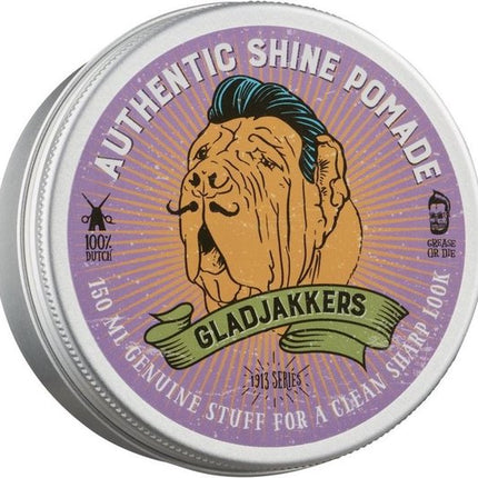 Gladjakkers Authentic Shine Pomade - 140ML - Waterbasis - Slick back