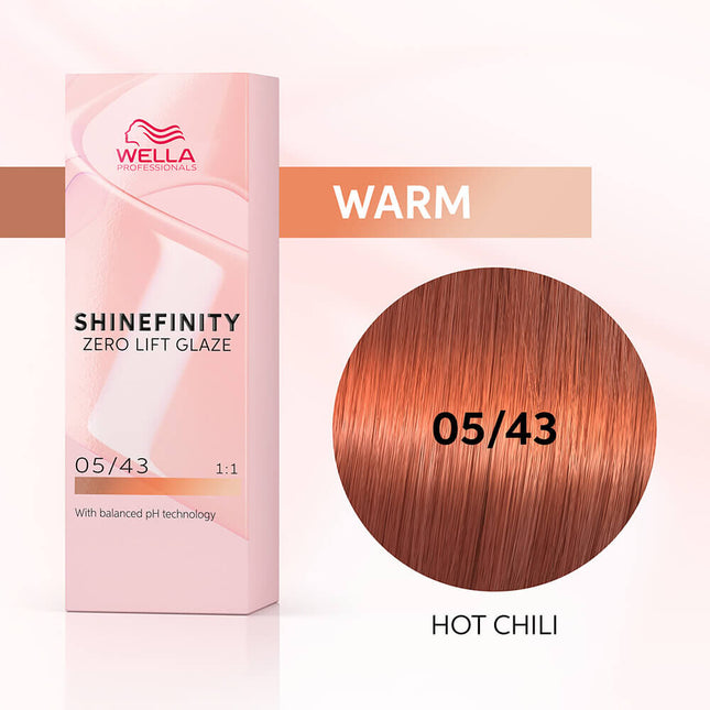 Wella Professionals - Shinefinity Zero Lift Glaze - 05/43 Hot Chili - 60ml