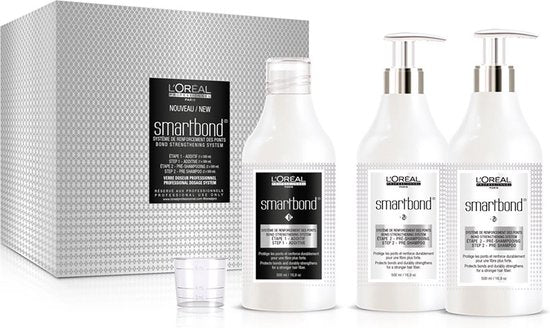 L'Oréal Professionnel Smartbond Bond Strengthening System Pakket Stap 1 Additive + Stap 2 Pre Shampoo