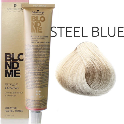 Schwarzkopf Haarverf Blond Me Bond Enforcing Blonde Toning T - Steel Blue