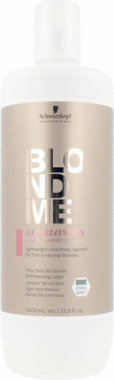 Schwarskopf BlondMe All Blondes Light Shampoo 1000ml - Normale shampoo vrouwen - Voor Alle haartypes