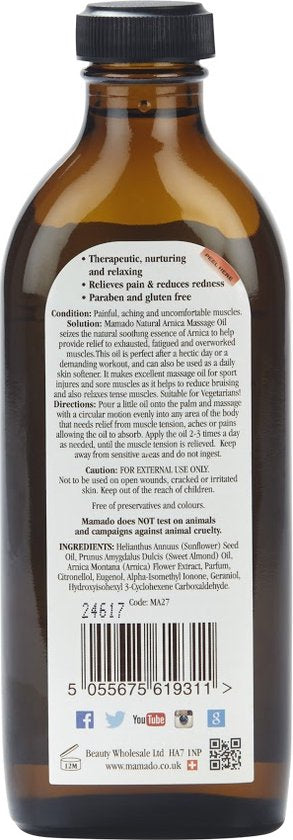 Arnica massage olie - Huidolie - 150 ml Mamado