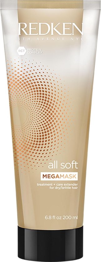 Redken All Soft Megamask Haarmasker voor Droog en Breekbaar Haar 200ML - Haarmasker droog haar - Haarmasker beschadigd haar