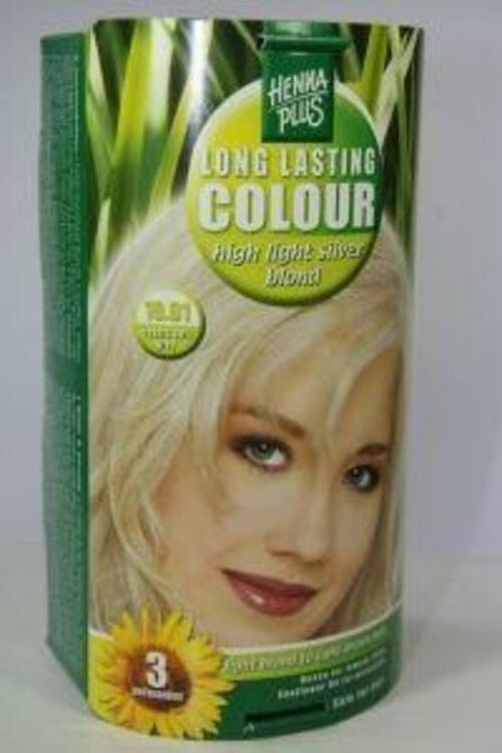 Hennaplus Long Lasting Colours 10.01 High Light Silver Blond - Haarverf