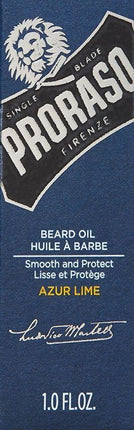 Proraso Beard Oil Azur Lime 30 ml.
