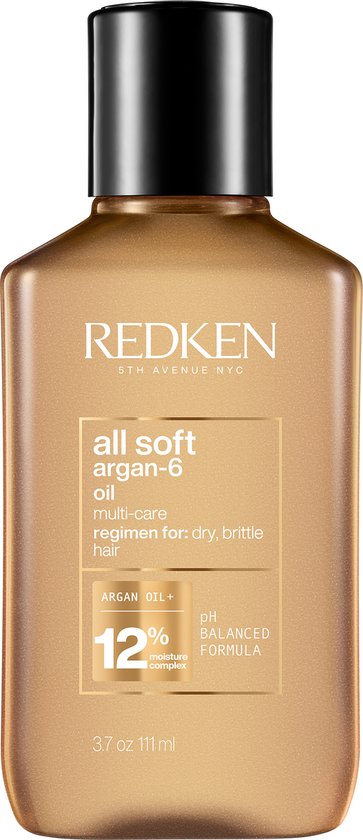 Redken All Soft Argan-6 Oil – Intens hydraterende haarolie voor droog haar – 111 ml