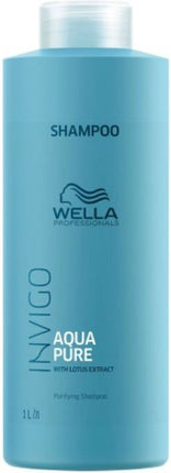 Wella Invigo Balance Aqua Pure Reinigende shampoo 1000 ml - Normale shampoo vrouwen - Voor Alle haartypes