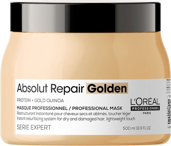 L'Oréal Professionnel Serie Expert Absolut Repair Gold Haarmasker GOLDEN 500 ml - Haarmasker droog haar - Haarmasker beschadigd haar