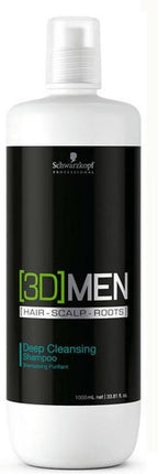 Schwarzkopf Professional - 3D Deep Cleansing Shampoo - Deep cleansing shampoo for men - 1000ml
