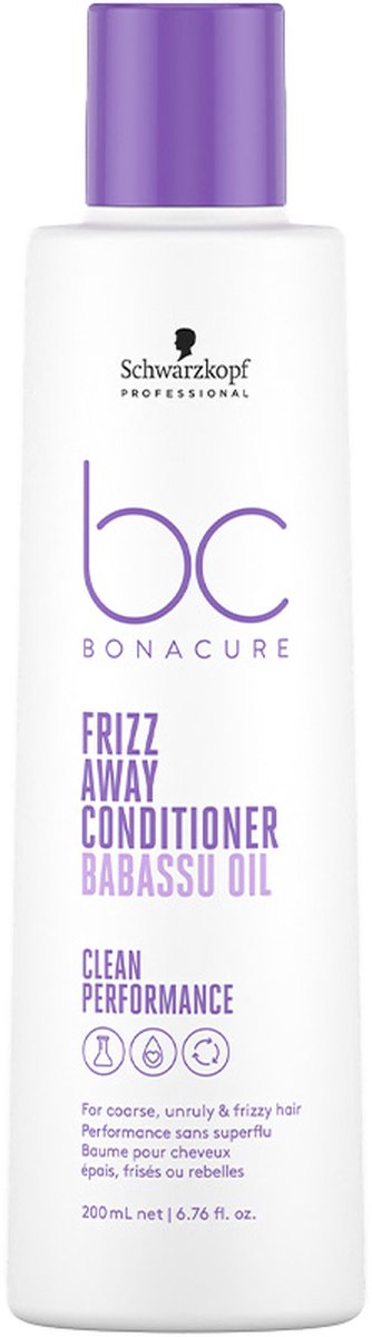 Schwarzkopf Bonacure Frizz Away Conditioner 200ml - vrouwen - Voor - Conditioner voor ieder haartype