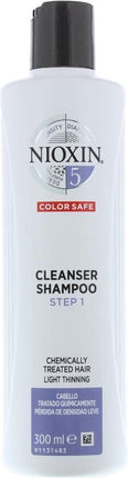 Nioxin System 5 Cleanser 300ml - Normale shampoo vrouwen - Voor Beschadigd haar/Droog haar/Gekleurd haar