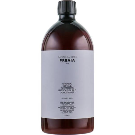 Previa Organic Borage Glycerides Luscious Curls Conditioner 1000ml