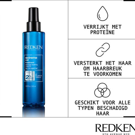 Redken Extreme CAT – Verstevigende en verzorgende haarspray voor beschadigd haar - 150 ml