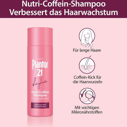 Plantur 21 #longhair Cafeïne Shampoo voor Lang en Glanzend Haar 200ml | Verbetert de Haargroei en Herstelt Gestresst Haar