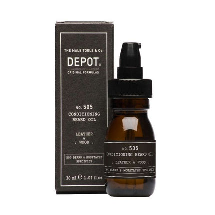 Depot - 505 Conditioning Beard Oil Leather & Wood 30ml