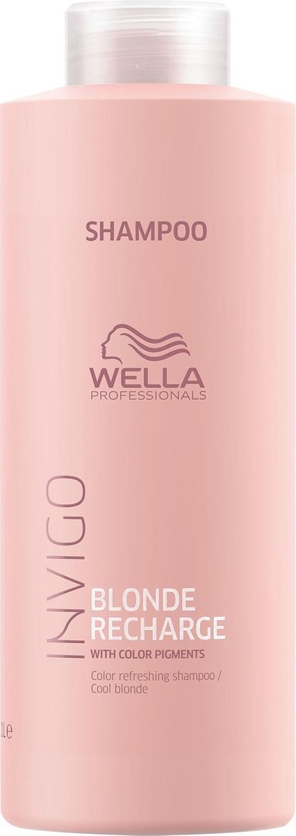 Wella Professionals Color Recharge Cool Blond Shampoo 1000ML - Normale shampoo vrouwen - Voor Alle haartypes