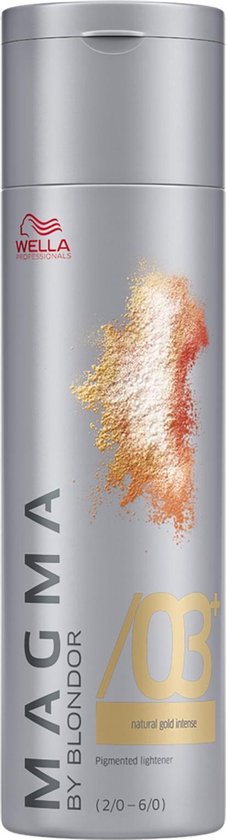 Wella - Color - Magma by Blondor - Pigmented Lightener - /03+ Natuurlijk Goud Intens - 120 gr