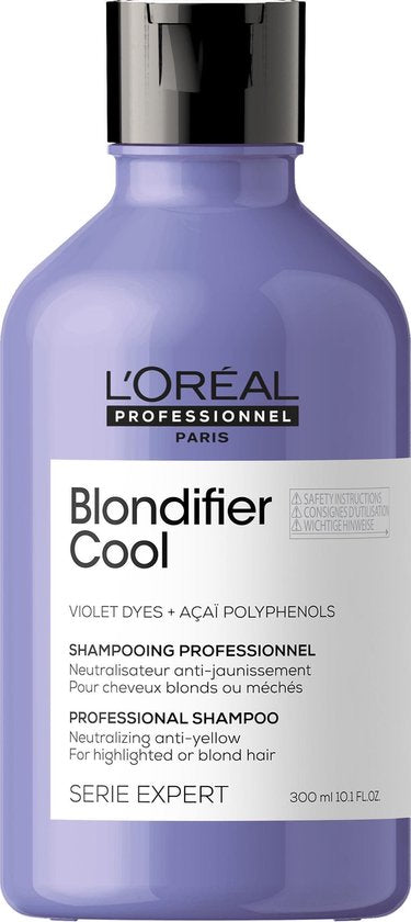 L'Oréal Professionnel Serie Expert Blondifier Cool Shampoo 300 ml - Zilvershampoo vrouwen - Voor