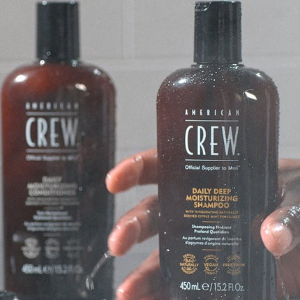 American Crew Daily Deep Moisturizing Shampoo-1000 ml - Normale shampoo vrouwen - Voor Alle haartypes