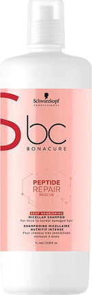 Schwarzkopf Bonacure Repair Rescue Deep Nourishing Shampoo -1000 ml -  vrouwen - Voor Beschadigd haar/Droog haar