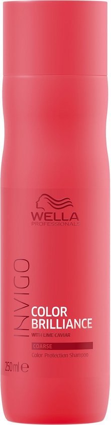 Wella Brilliance Shampoo weerbarstig haar -250 ml - Normale shampoo vrouwen - Voor Alle haartypes