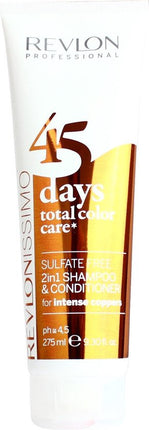 Revlon 45 Days Color Shampoo & Balm Intense Copper - 275 ml - vrouwen - Voor Gekleurd haar