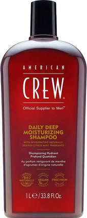 American Crew Daily Deep Moisturizing Shampoo-1000 ml - Normale shampoo vrouwen - Voor Alle haartypes