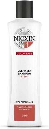 Nioxin System 4 Cleanser 300ml - Normale shampoo vrouwen - Voor Beschadigd haar/Droog haar/Gekleurd haar