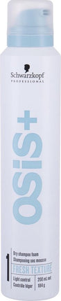 Schwarzkopf OSiS+ Fresh Texture - Dry Shampoo Foam - Droogshampoo vrouwen - Voor Normaal haar - 200 ml - Droogshampoo vrouwen - Voor Normaal haar